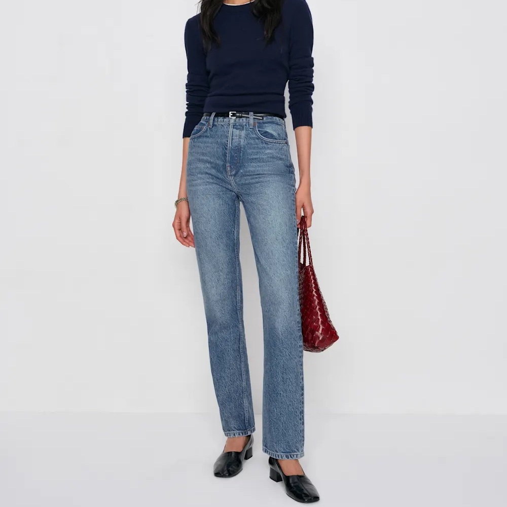 Reformation Cynthia High Rise Straight Jean | Size 28